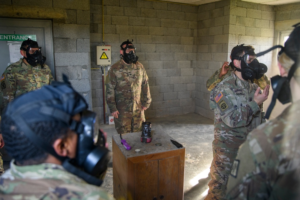 39th Strategic Signal Battalion Mask Confidence - CBRN Training