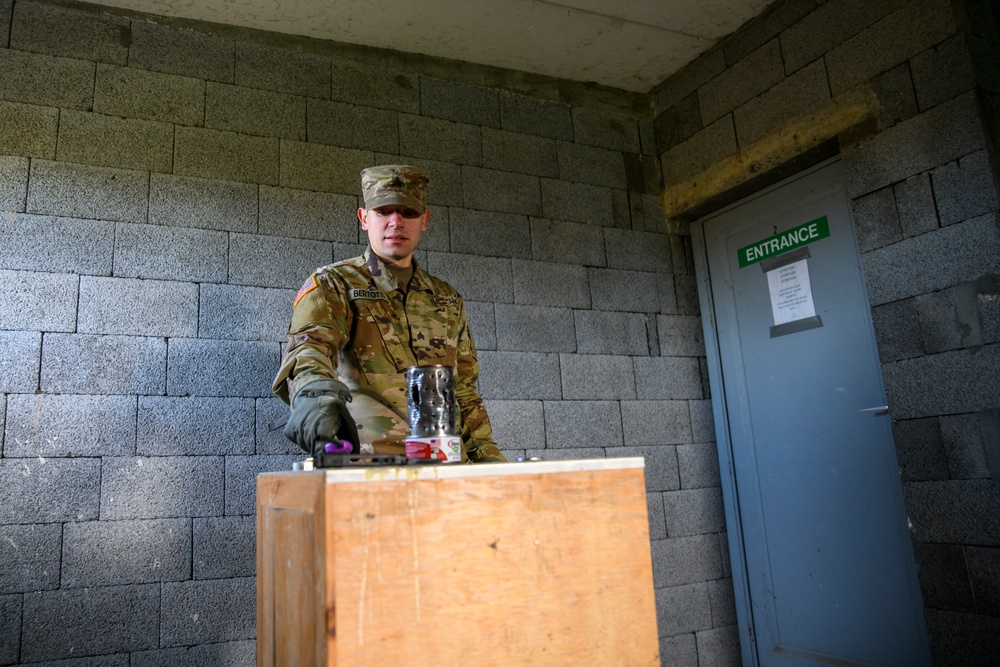 39th Strategic Signal Battalion Mask Confidence - CBRN Training