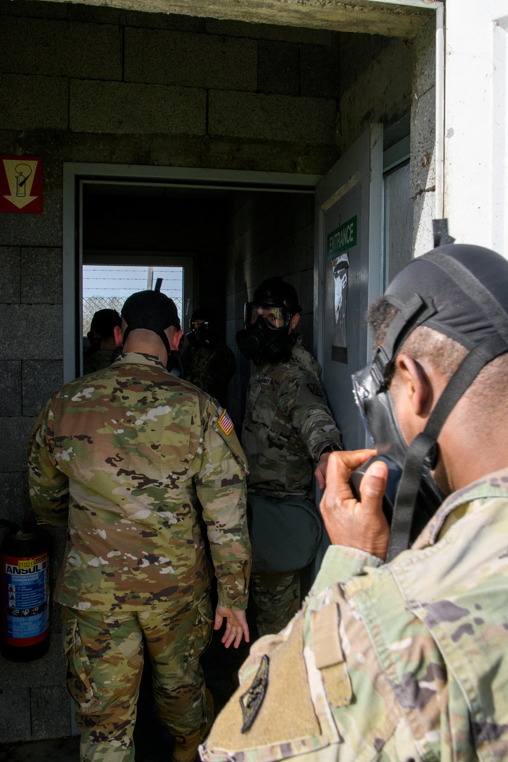 39th Strategic Signal Battalion Mask Confidence - CBRN Training