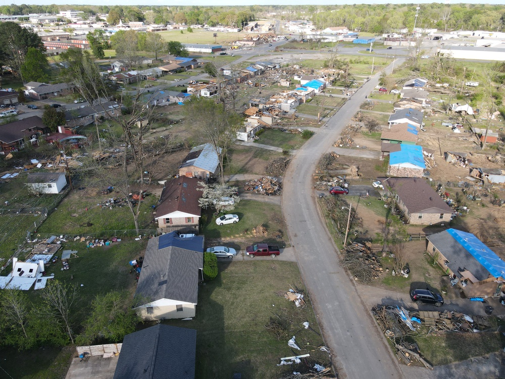 Arkansas Tornadoes: Jacksonville Storm Damage and N. Little Rock DRC