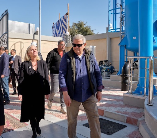 Egypt - 2023 - Mission Director Leslie Reed toured &amp; commissioned wastewater projects in Assiut- Credit: USAID