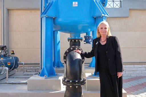 Egypt - 2023 - Mission Director Leslie Reed toured &amp; commissioned wastewater projects in Assiut- Credit: USAID