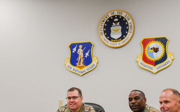 ANG Command Chief Maurice Williams visits 184th Wing