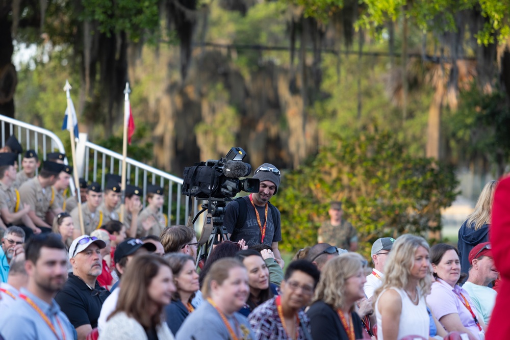 MCAS Beaufort Marines awarded during MCRD PI morning colors