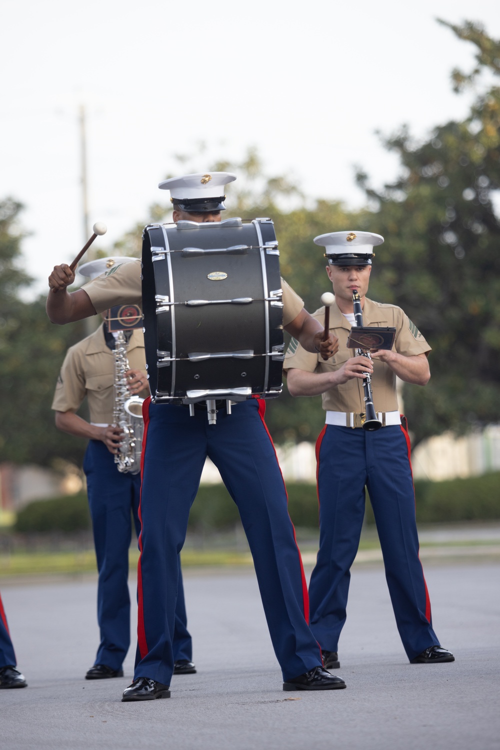 MCAS Beaufort Marines awarded during MCRD PI morning colors