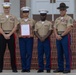 MCAS Beaufort Marines awarded during MCRD PI morning colors