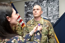 Army Reserve Soldier receives Purple Heart for injuries received in Iraq