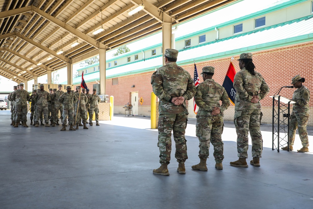 First Sergeants Pass Company Guidon in Change of Responsibility