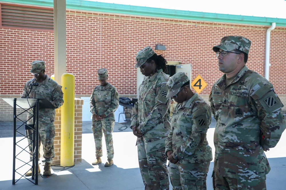 First Sergeants Pass Company Guidon in Change of Responsibility