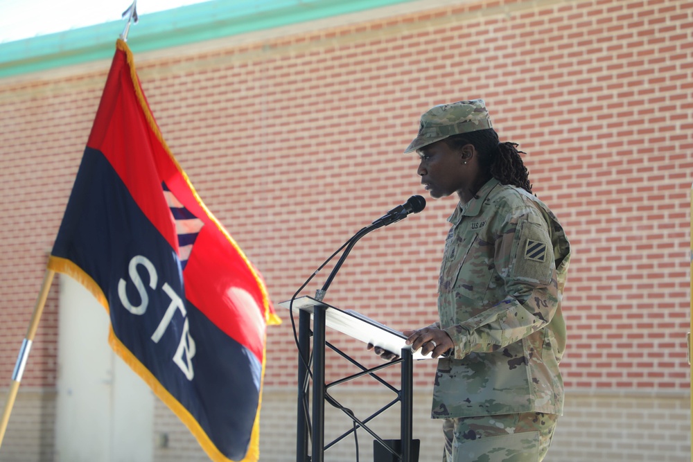 First Sergeants Pass Company Guidon in Change of Responsibility