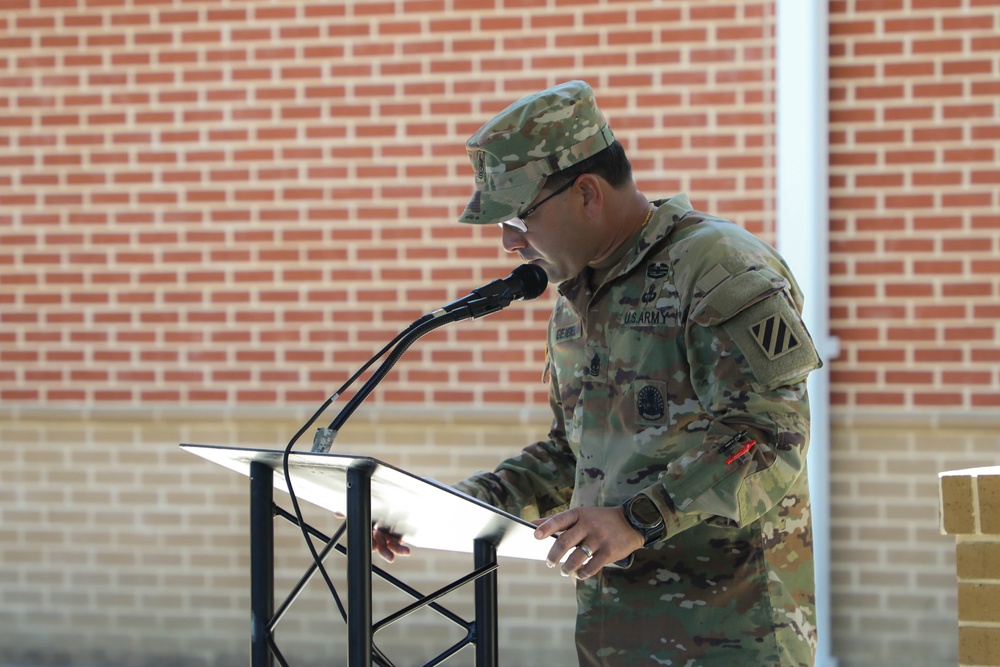 First Sergeants Pass Company Guidon in Change of Responsibility