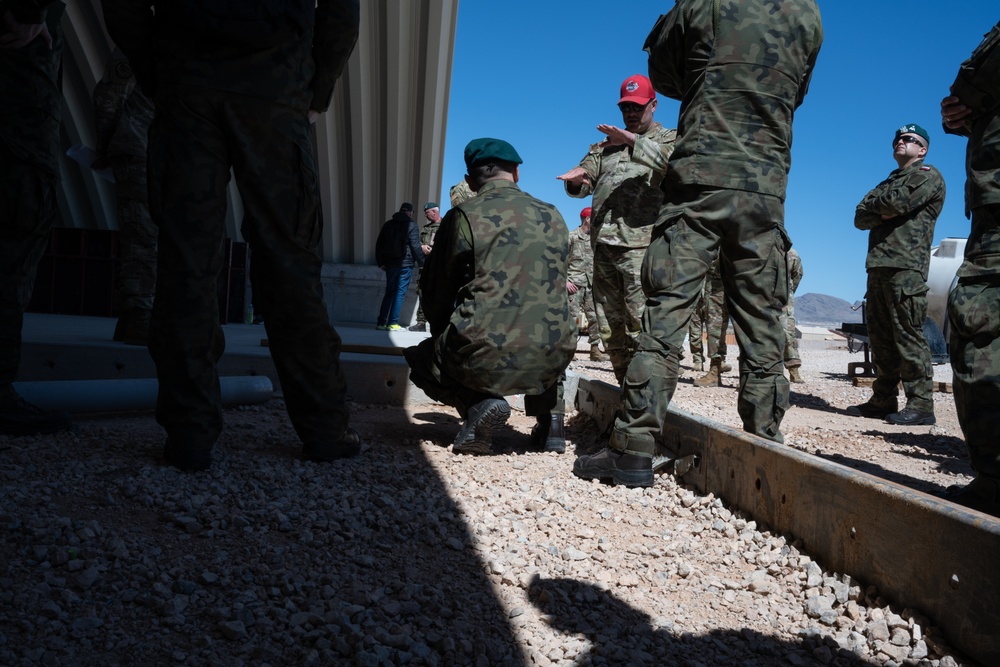 Polish Infrastructure Team visits Nellis