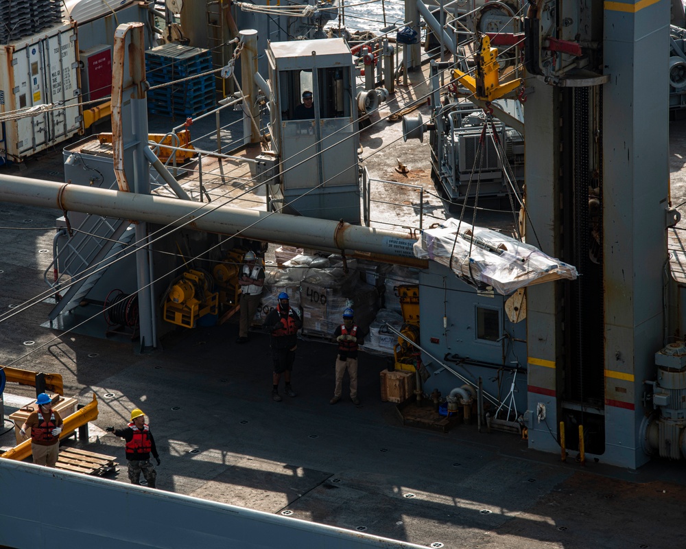 Sailors Prep Cargo For Transport