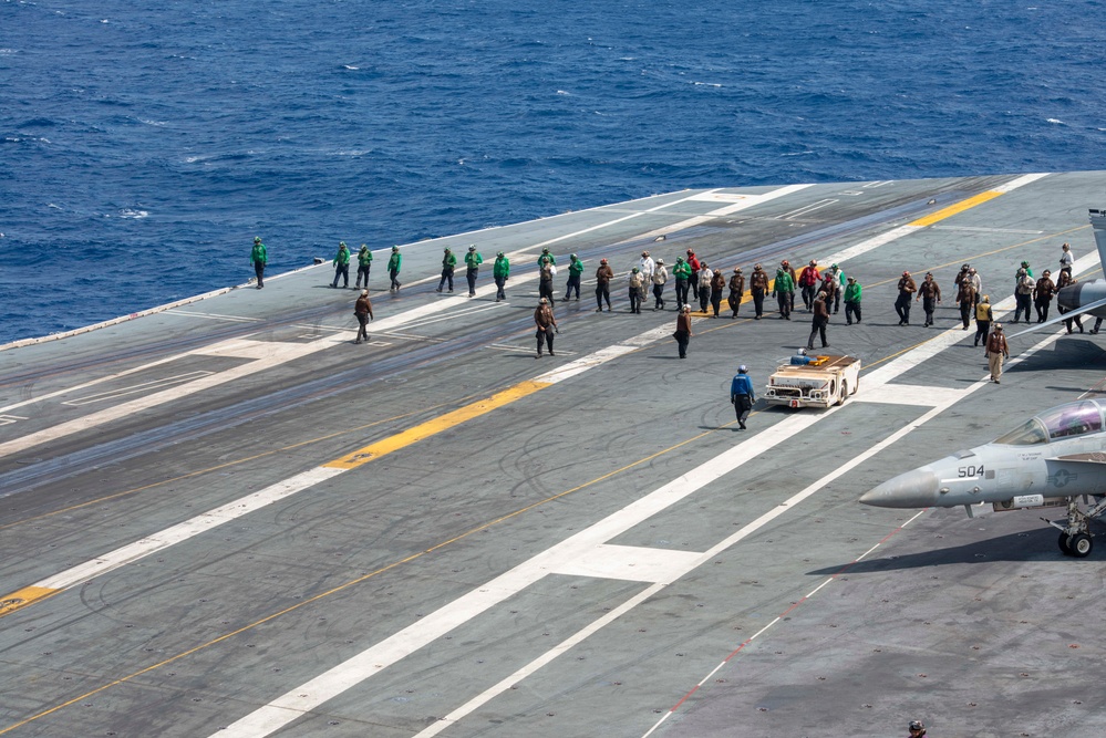 Sailors Conduct Foreign Object Debris Walkdown