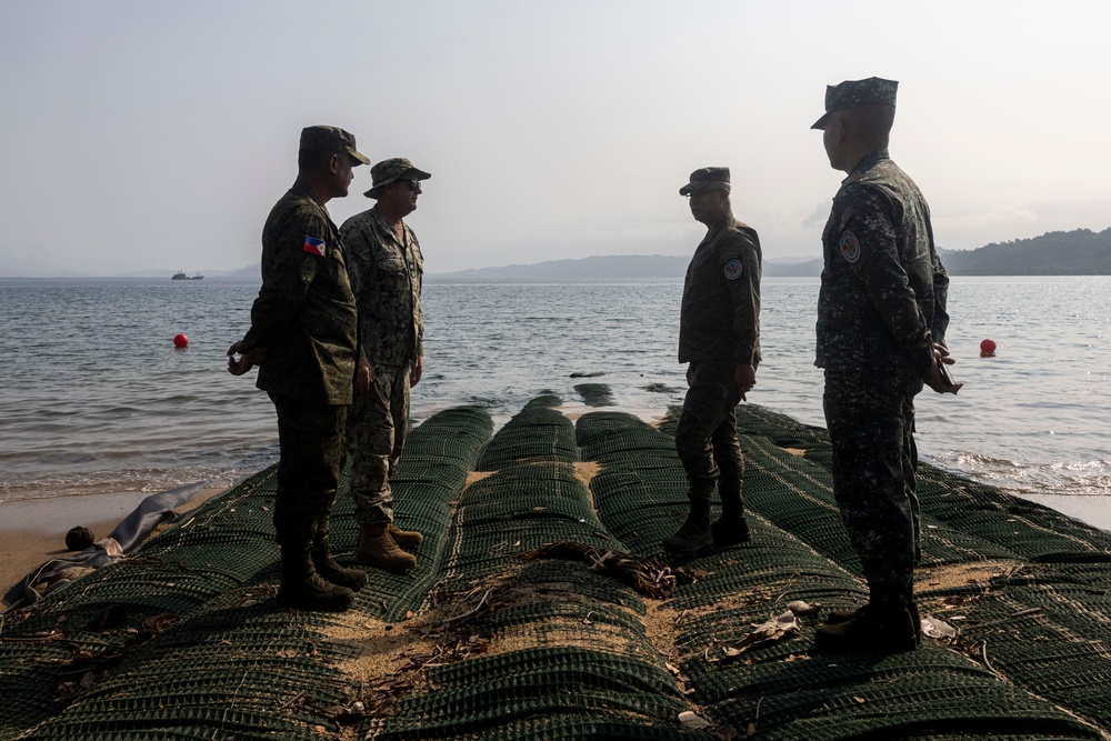 AFP General visits Camp Casiguran; Beach Offload continues in preparation for Balikatan 23