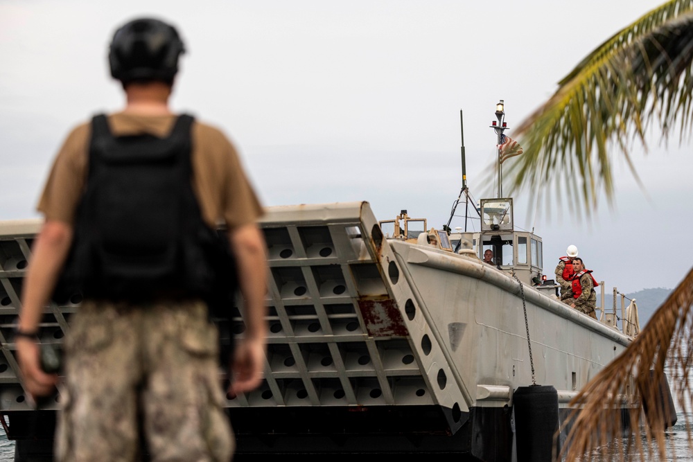 AFP General visits Camp Casiguran; Beach Offload continues in preparation for Balikatan 23