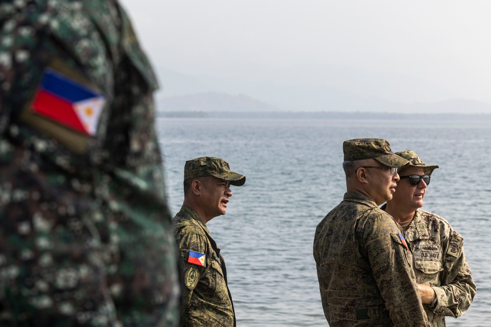 AFP General visits Camp Casiguran; Beach Offload continues in preparation for Balikatan 23