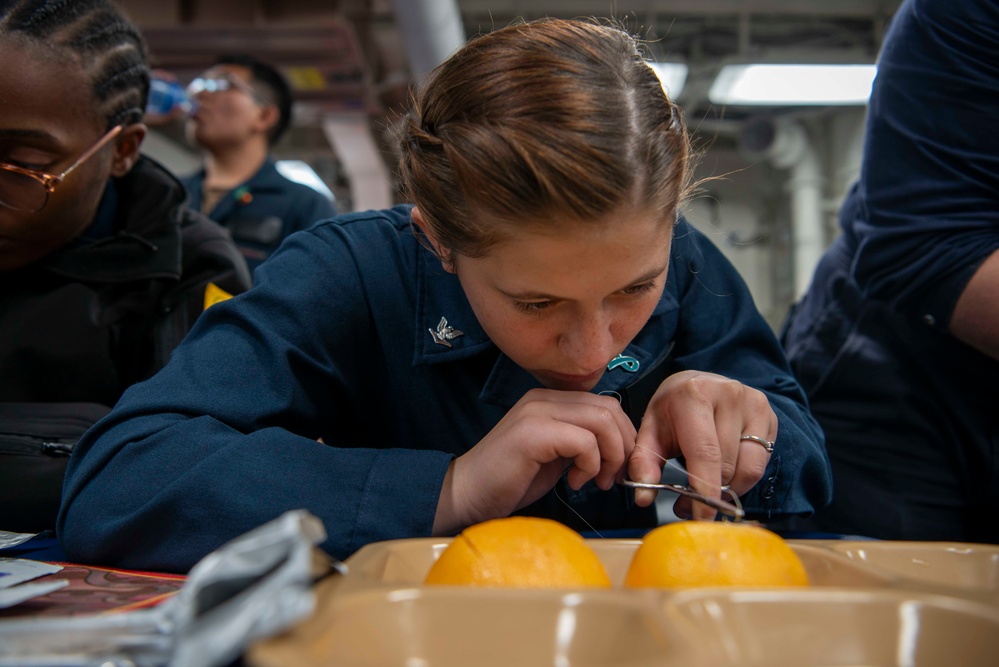 Wayne E. Meyer Conducts Medical Training