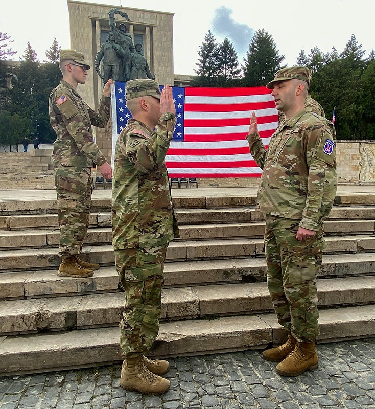 Cpl. Brandon Dillon’s reenlistment ceremony
