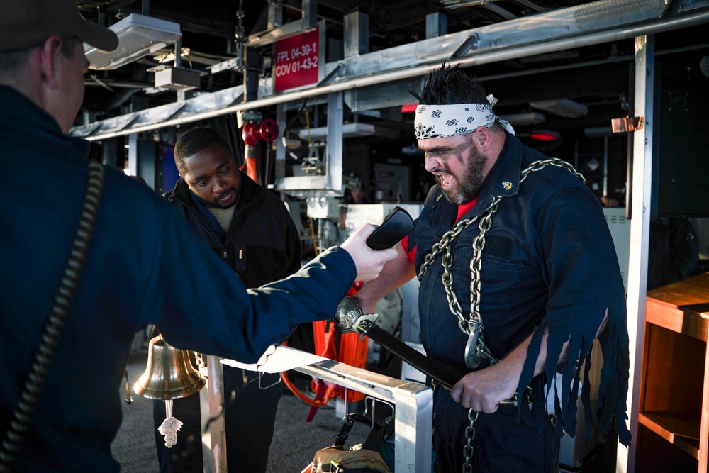 DAVY JONES VISITS THE USS OAKLAND