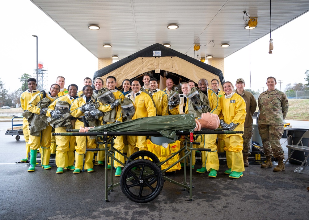 Joint partners train in emergency patient decontamination exercise at Shaw