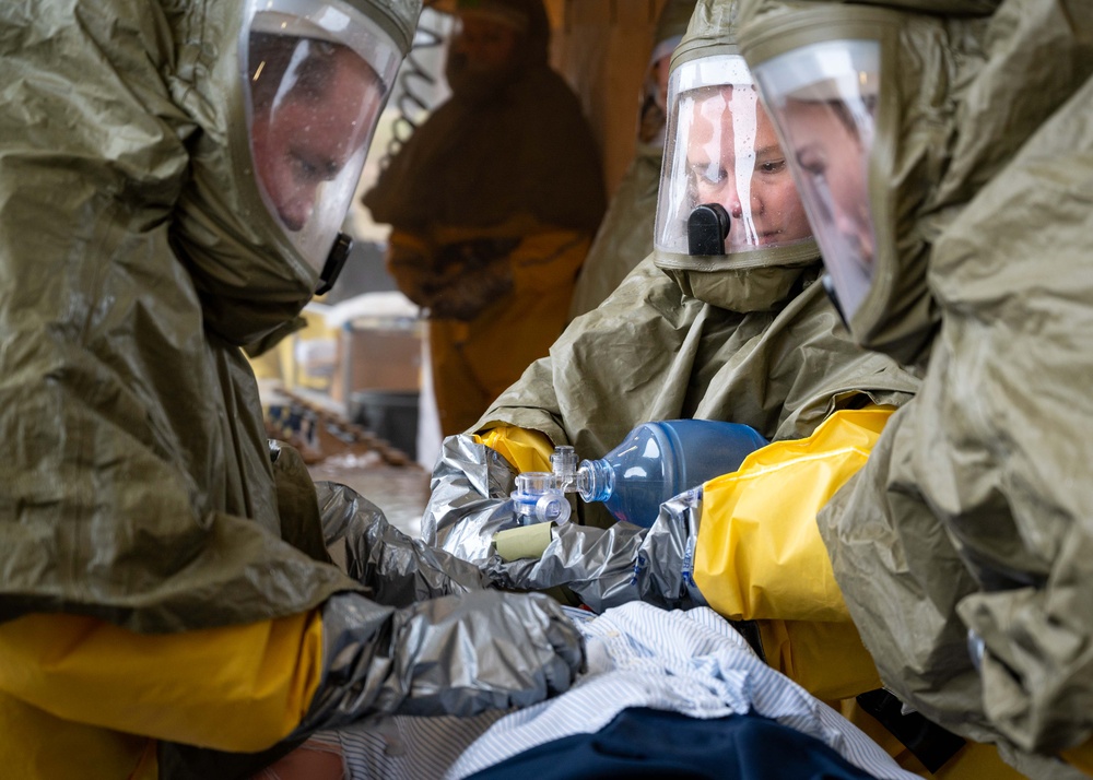 Joint partners train in emergency patient decontamination exercise at Shaw