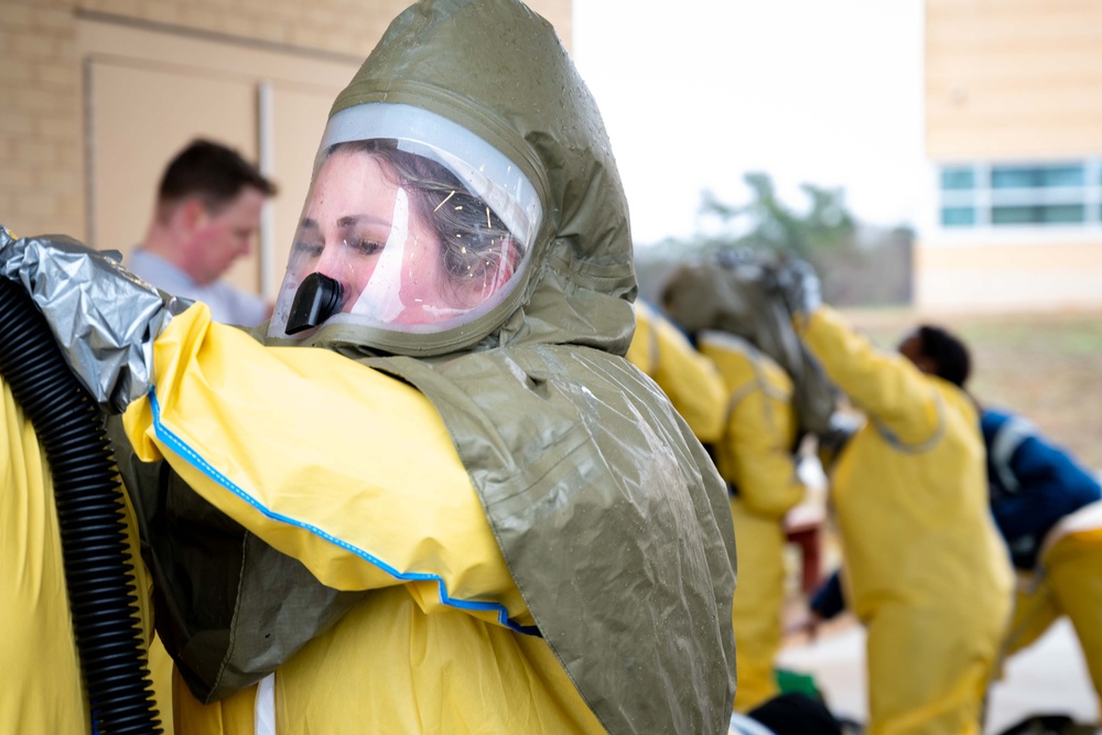 Joint partners train in emergency patient decontamination exercise at Shaw