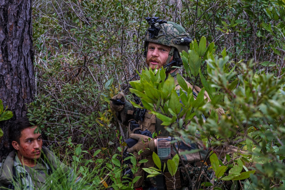 Dutch Marines Conduct a Simulated Social Patrol