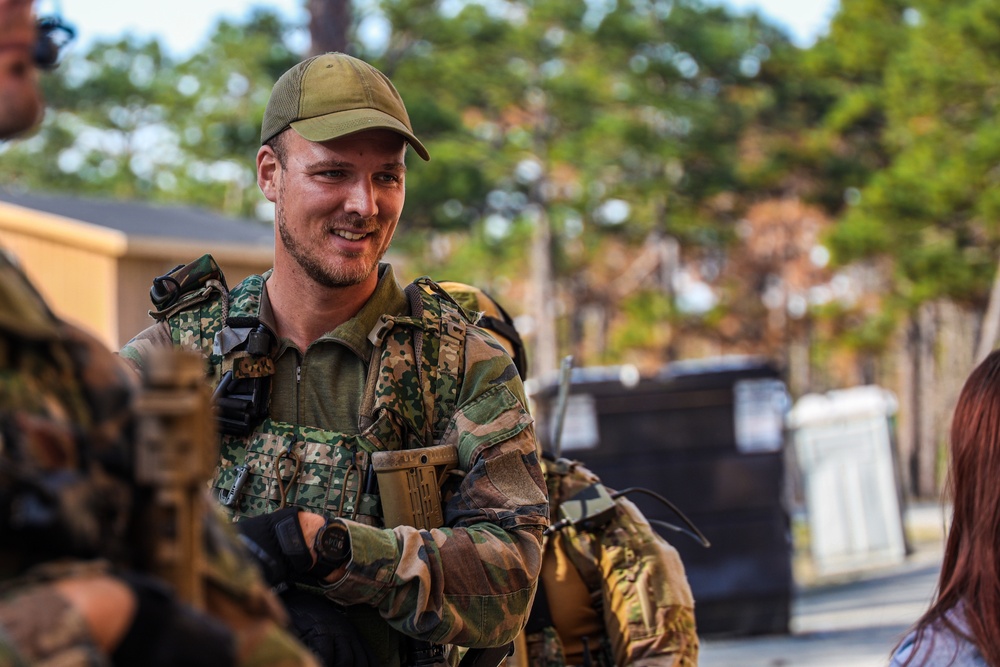 Dutch Marines Conduct a Simulated Social Patrol