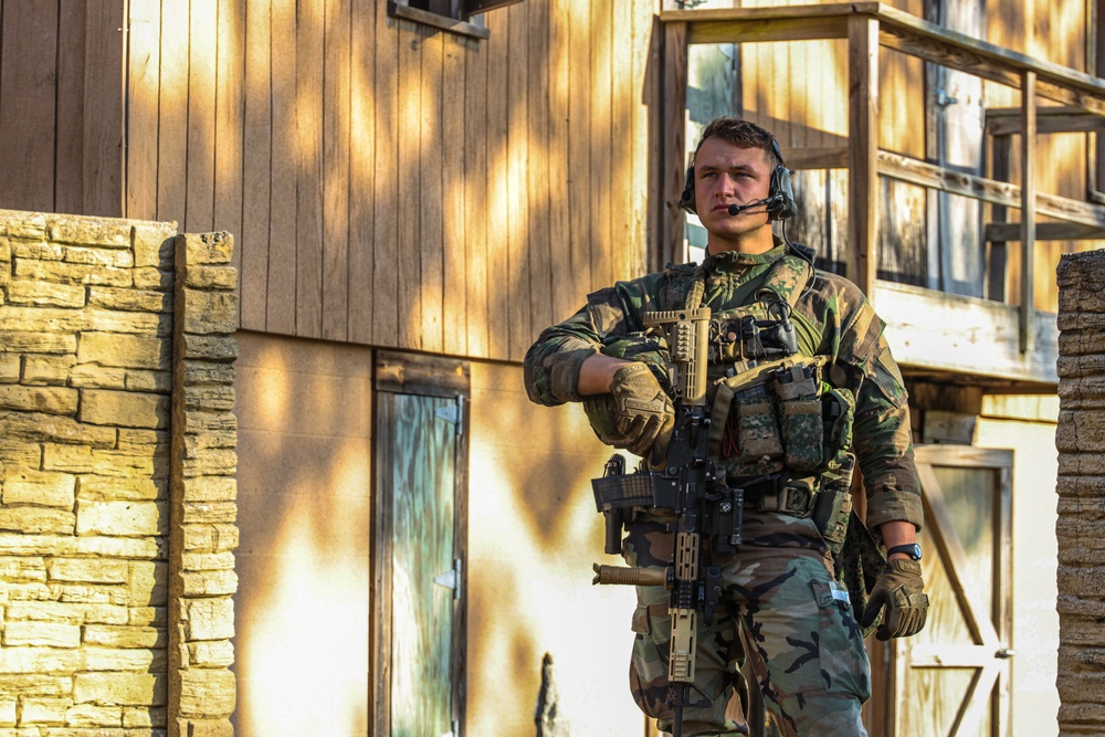 Dutch Marines Conduct a Simulated Social Patrol