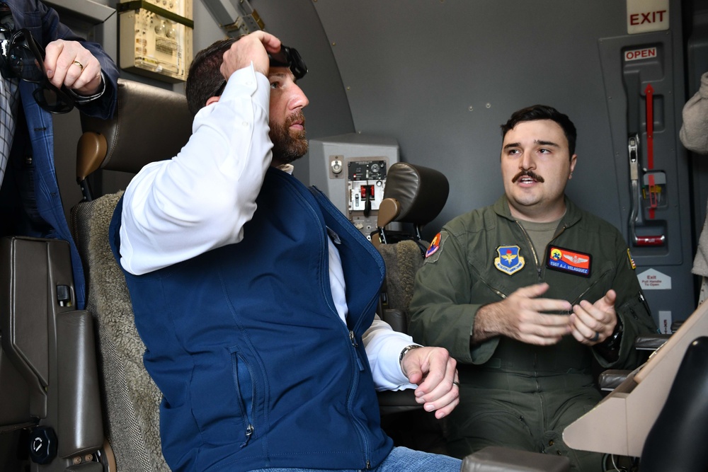 AAFB/97 AMW welcomes U.S. Sen. Mullin for inaugural visit