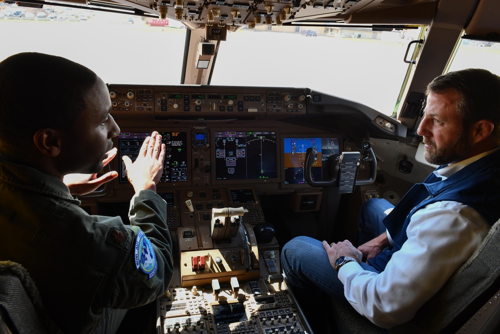 AAFB/97 AMW welcomes U.S. Sen. Mullin for inaugural visit
