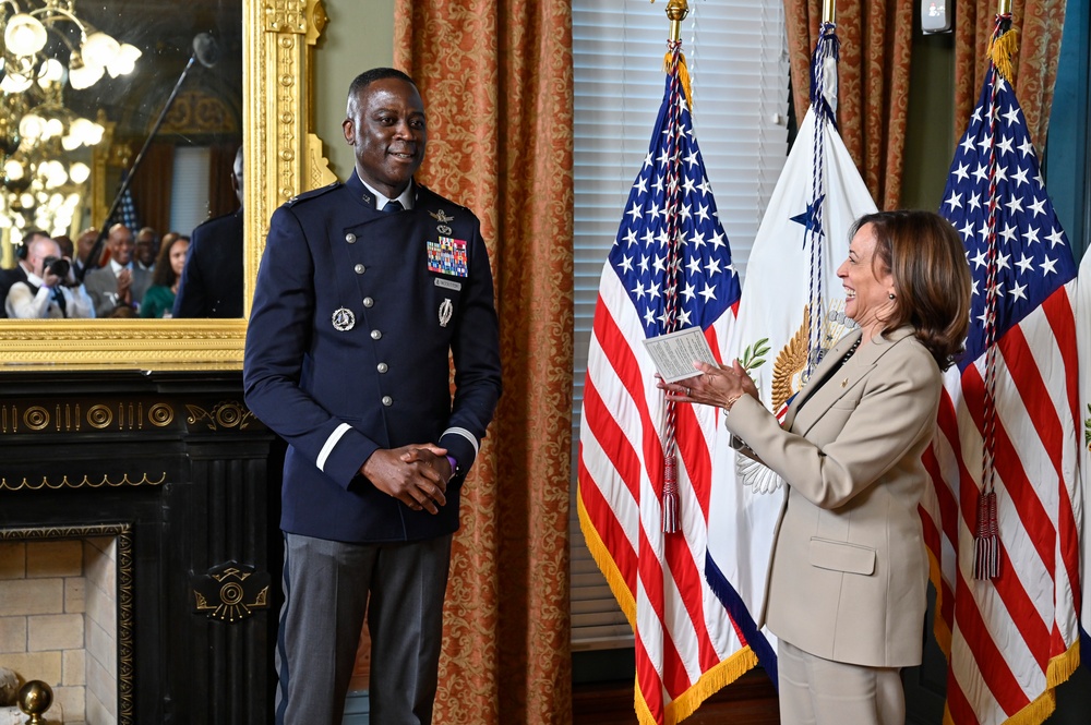 Vice President Harris promotes Brig. Gen. Middleton