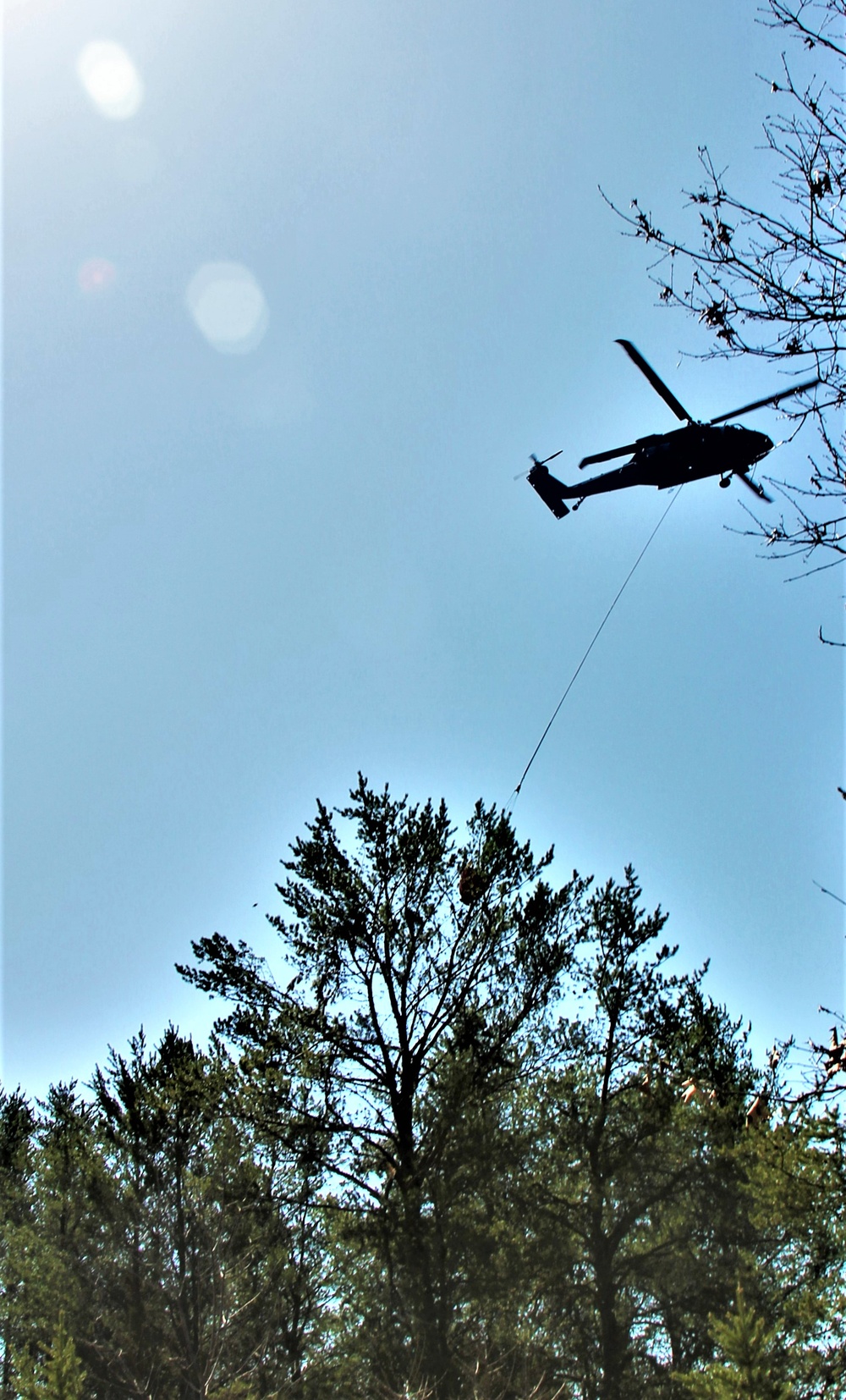 Wisconsin Army National Guard UH-60 Black Hawk crew holds 2023 Bambi bucket training at Fort McCoy