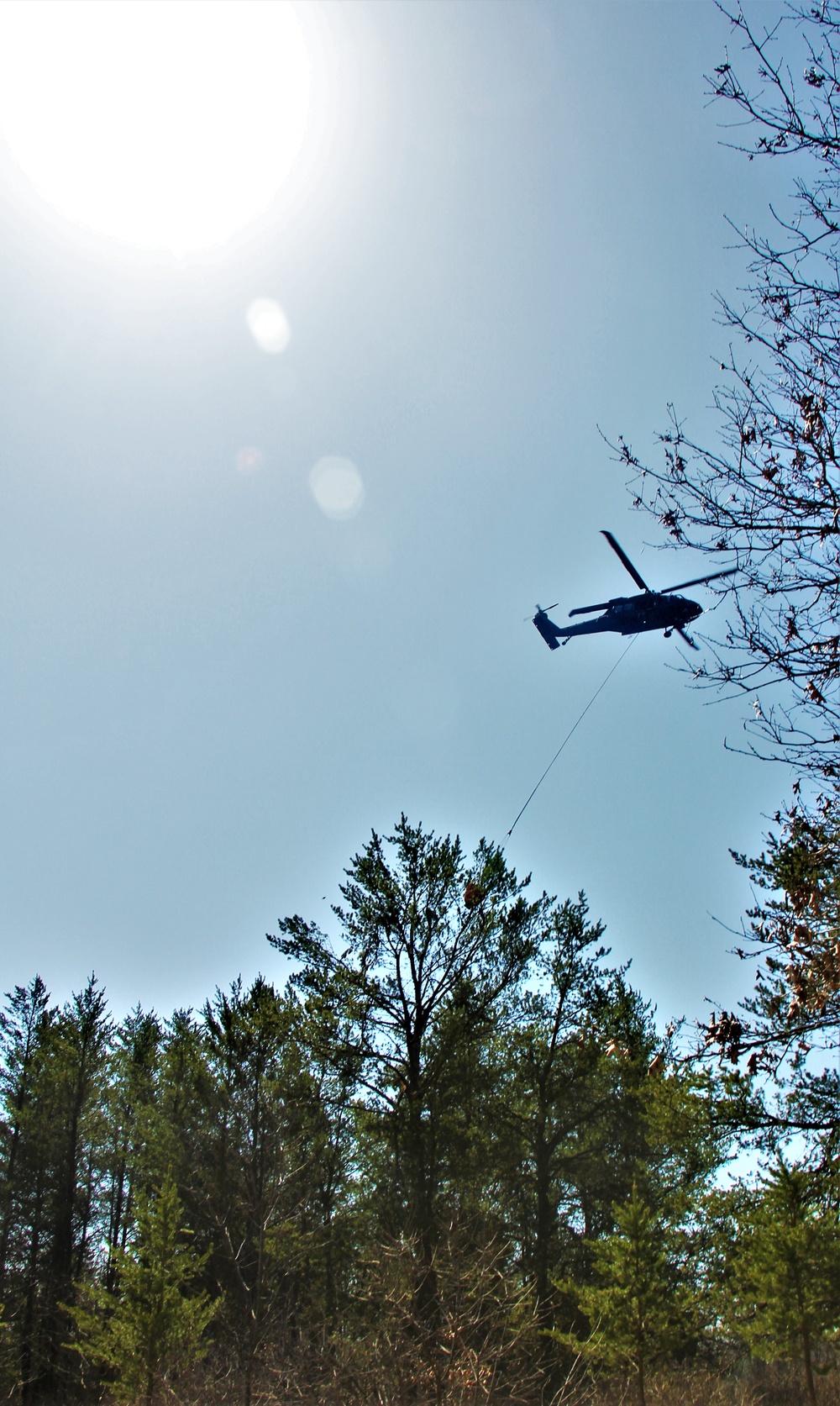 Wisconsin Army National Guard UH-60 Black Hawk crew holds 2023 Bambi bucket training at Fort McCoy