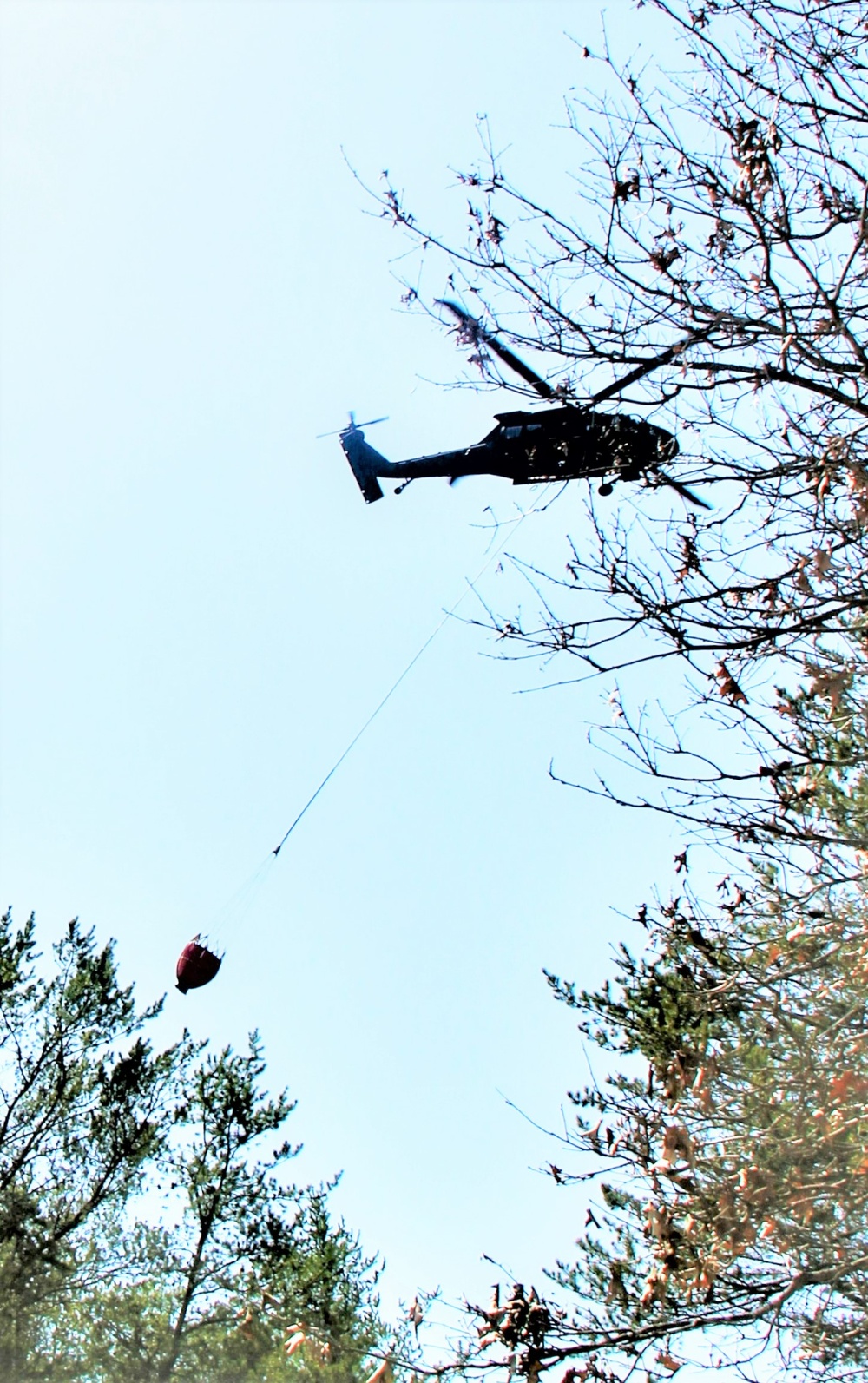 Wisconsin Army National Guard UH-60 Black Hawk crew holds 2023 Bambi bucket training at Fort McCoy