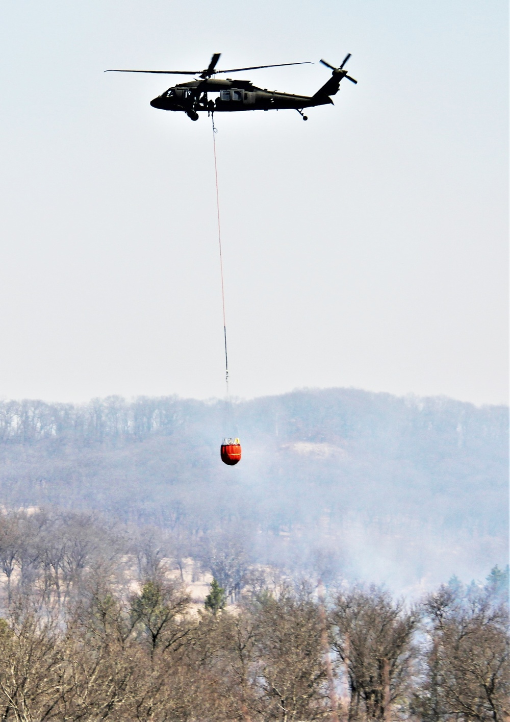 Wisconsin Army National Guard UH-60 Black Hawk crew holds 2023 Bambi bucket training at Fort McCoy