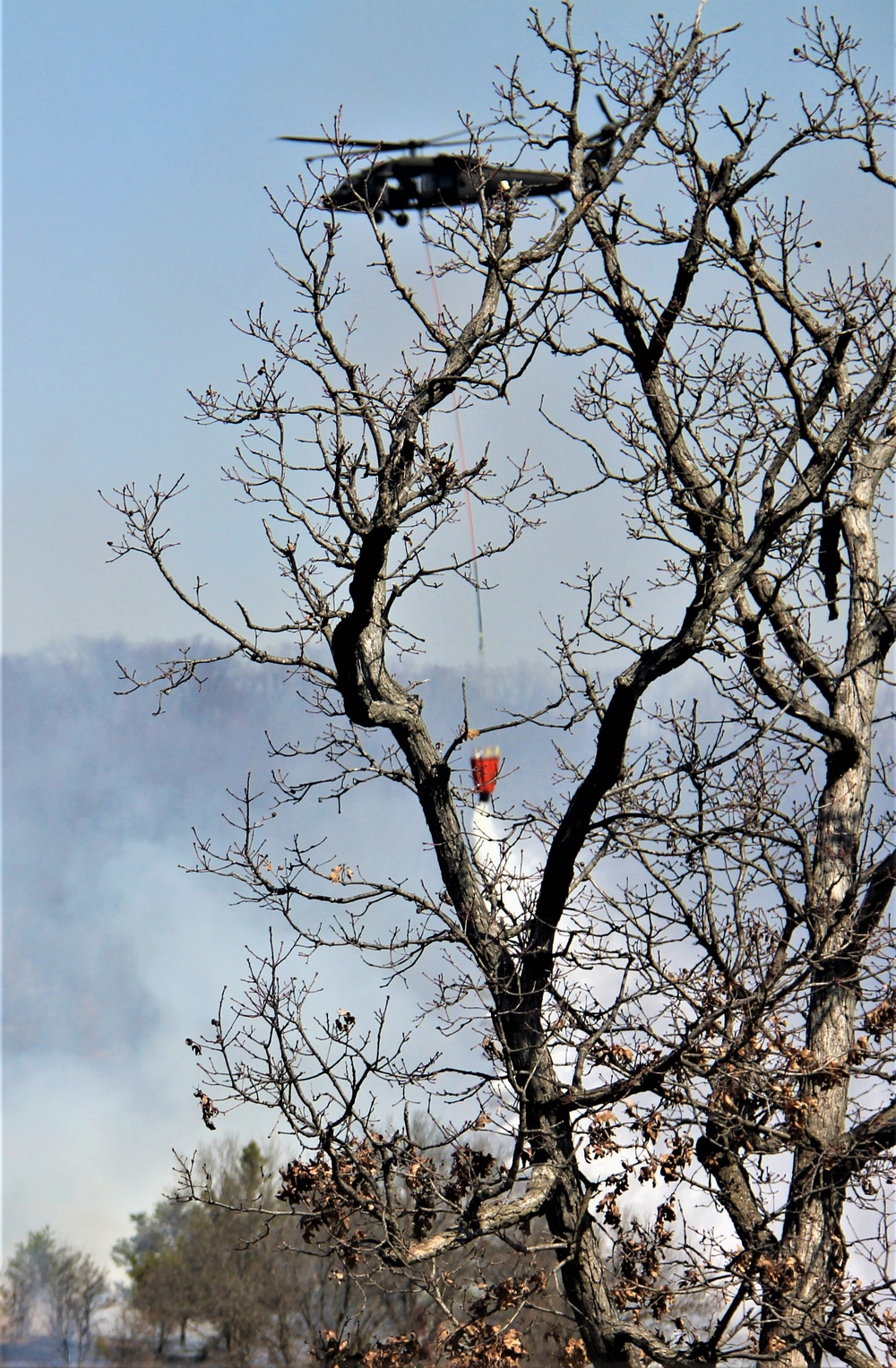 Wisconsin Army National Guard UH-60 Black Hawk crew holds 2023 Bambi bucket training at Fort McCoy