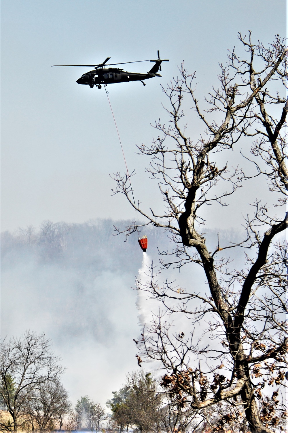 Wisconsin Army National Guard UH-60 Black Hawk crew holds 2023 Bambi bucket training at Fort McCoy