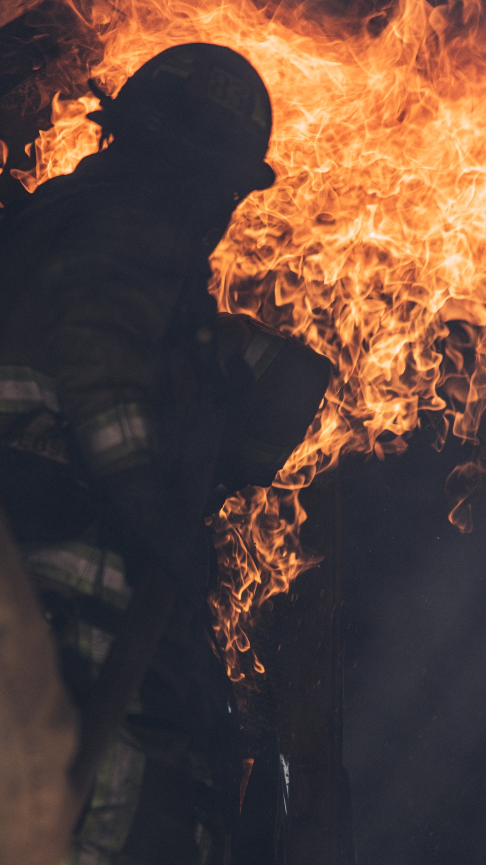 Aircraft Rescue and Firefighting Marines train with Burton Fire District for the upcoming 2023 MCAS Beaufort Air Show