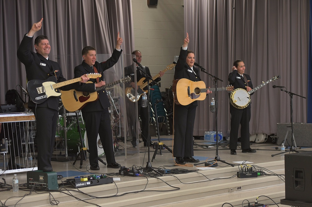 US Navy Band Country Current Performs at Lothian Elementary School