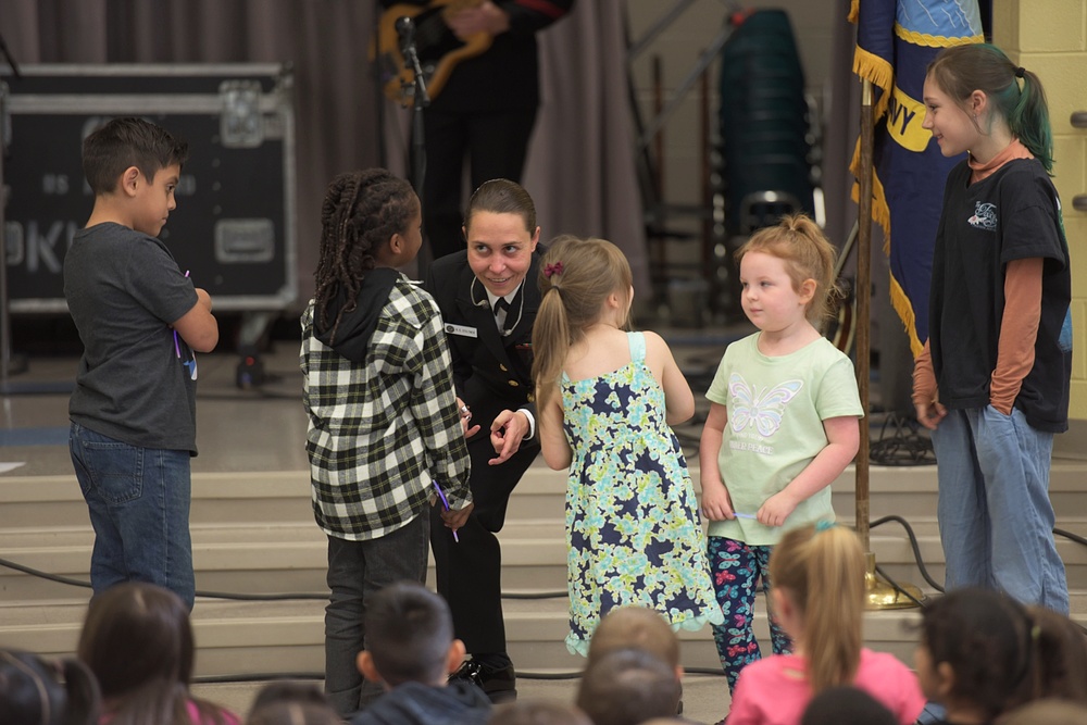 US Navy Band Country Current Performs at Lothian Elementary School