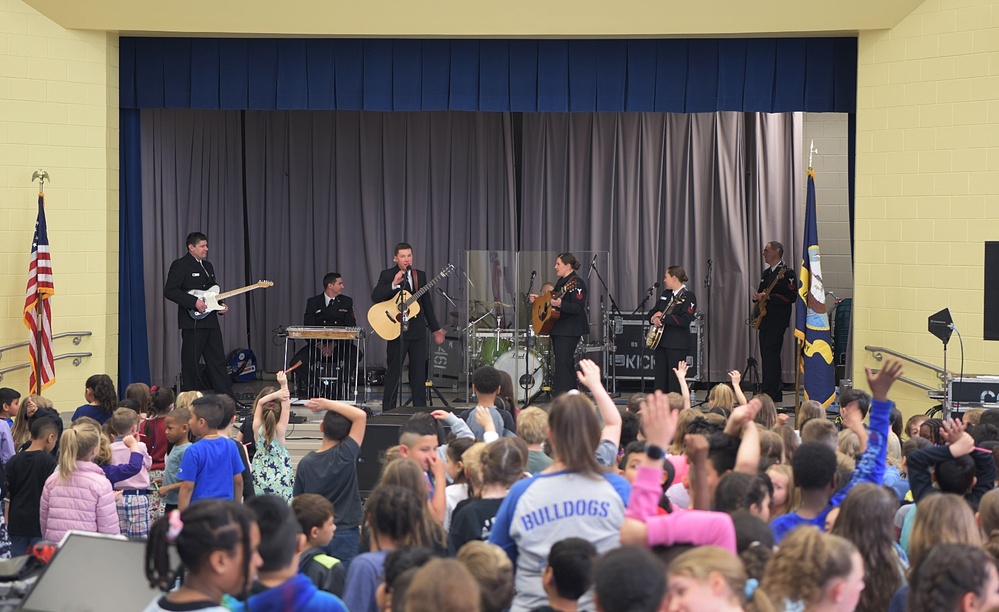 US Navy Band Country Current Performs at Lothian Elementary School