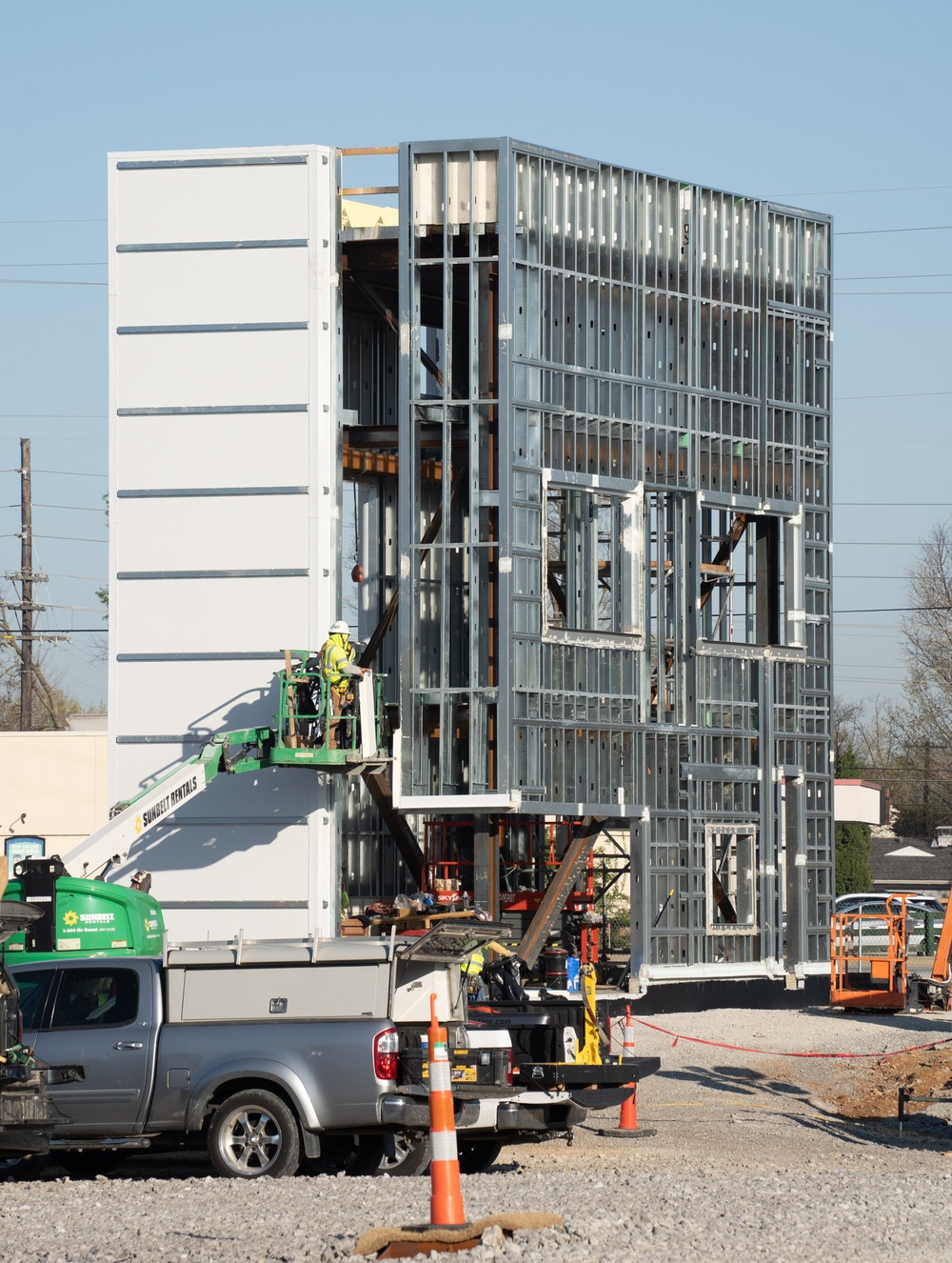 Construction continues on the Louisville VA Medical Center April 11, 2023