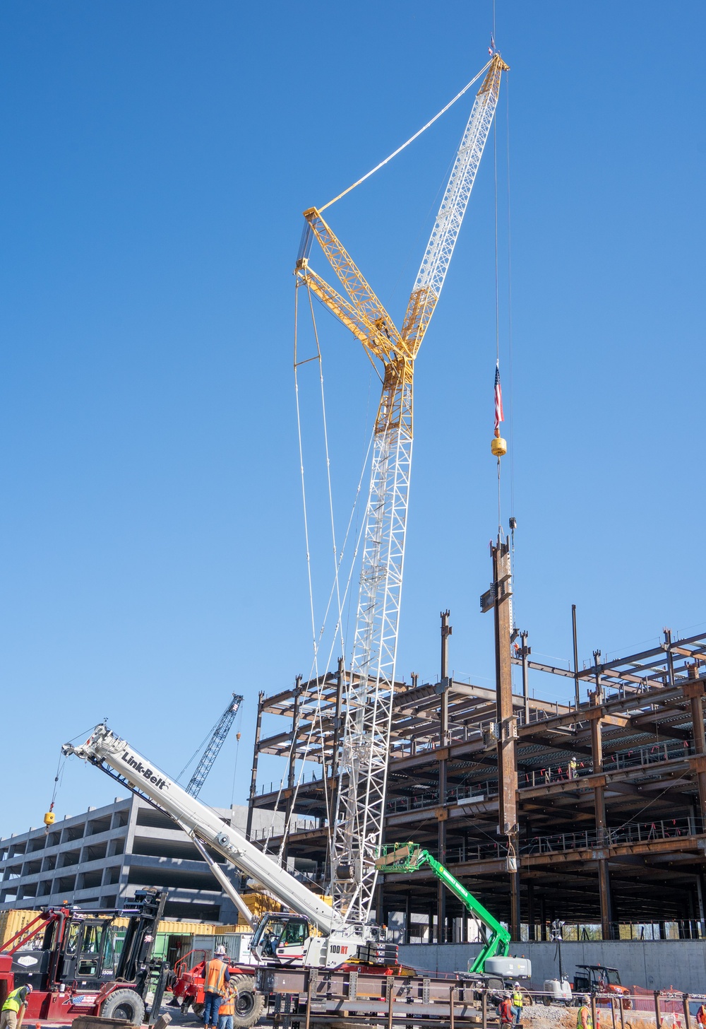 Construction continues on the Louisville VA Medical Center April 11, 2023