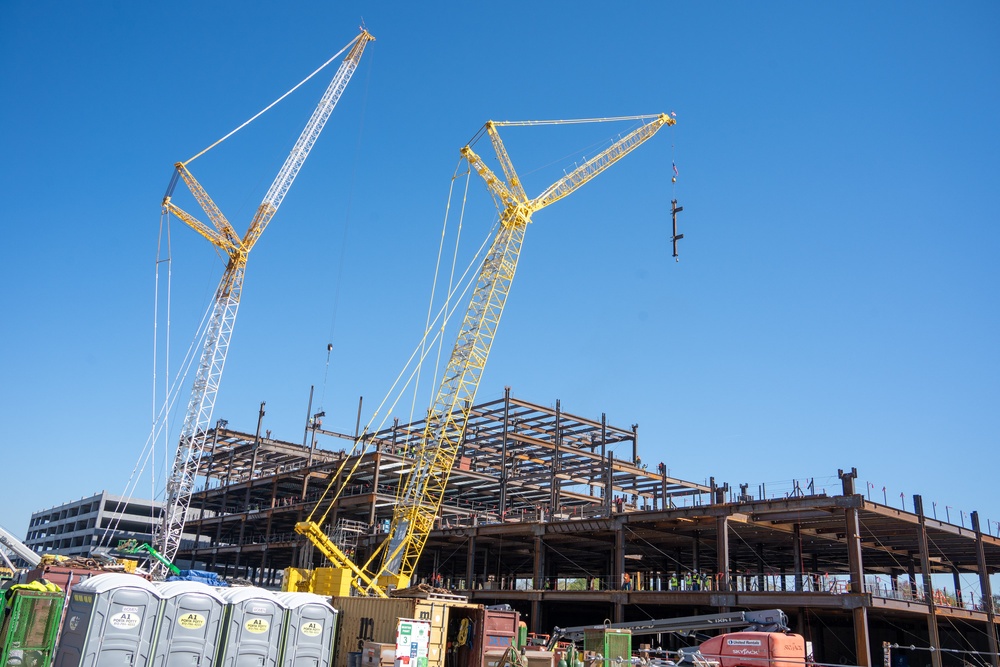 Construction continues on the Louisville VA Medical Center April 11, 2023