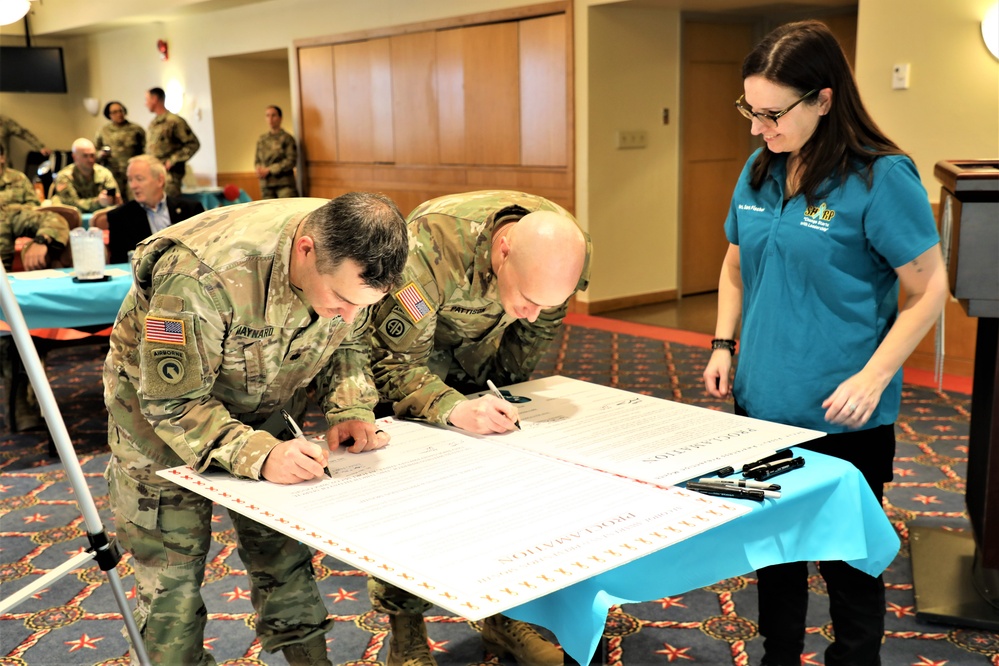 Fort McCoy observes four April monthly observances with proclamation signings by installation leaders