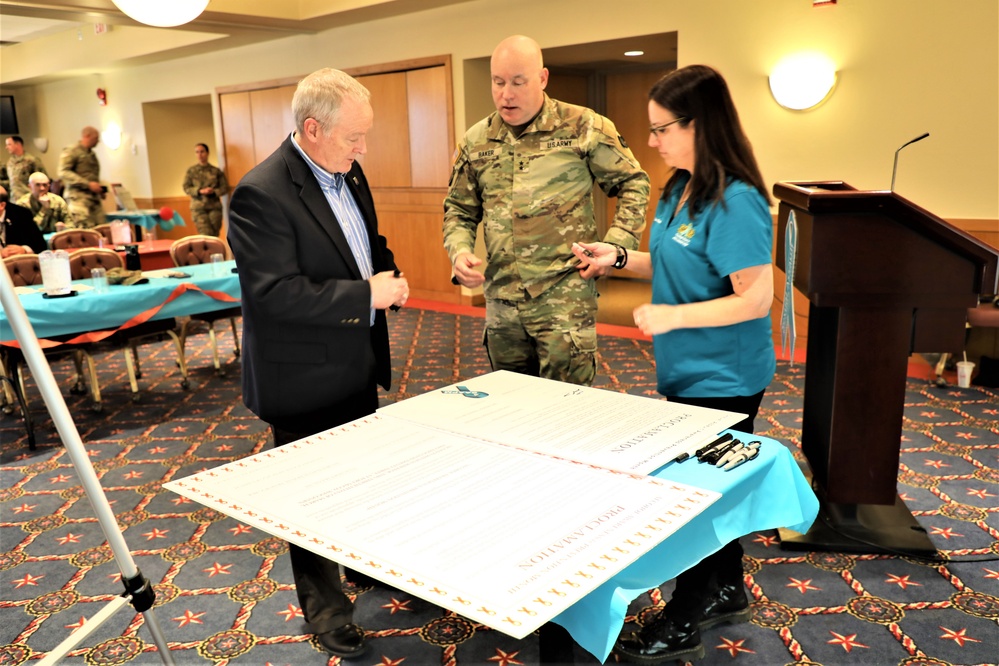 Fort McCoy observes four April monthly observances with proclamation signings by installation leaders