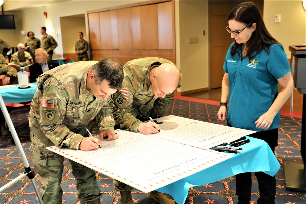 Fort McCoy observes four April monthly observances with proclamation signings by installation leaders