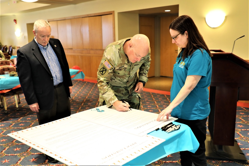 Fort McCoy observes four April monthly observances with proclamation signings by installation leaders